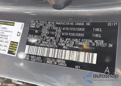 2021 Lexus Rx 450H from USA, damaged, VIN 2T2JGMDA5MC064374